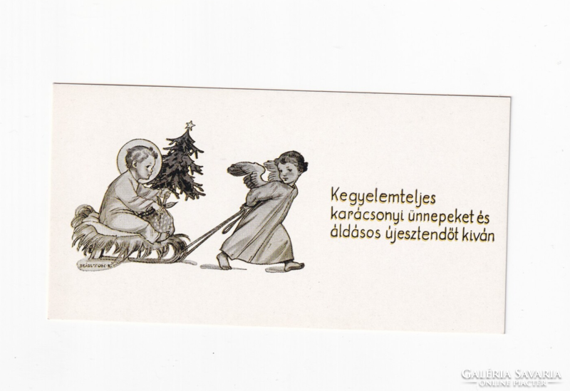 K:137 Karácsony-BÚÉK Üdv.kártya-képeslap borítékkal  Postatiszta