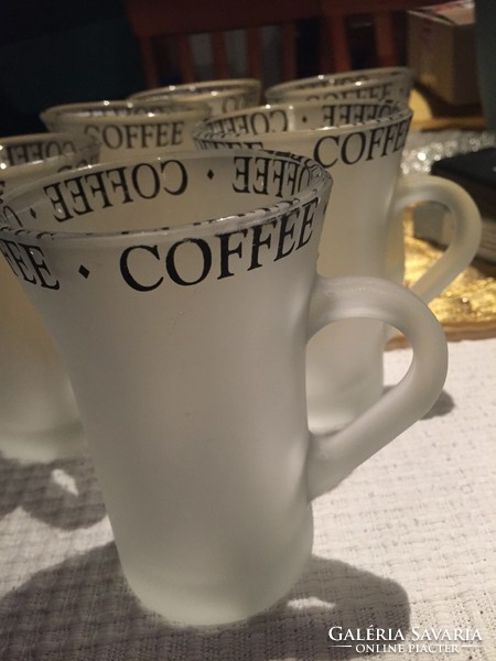 6 db kávés, capuccinós pohár (K34)