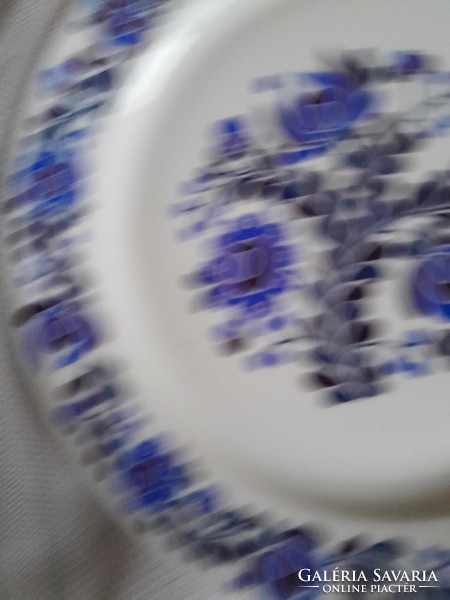 Plain plate with a blue motif, 24 cm