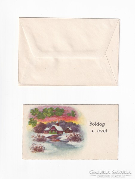 K:134 Karácsony-BÚÉK Üdv.kártya-képeslap borítékkal  Postatiszta