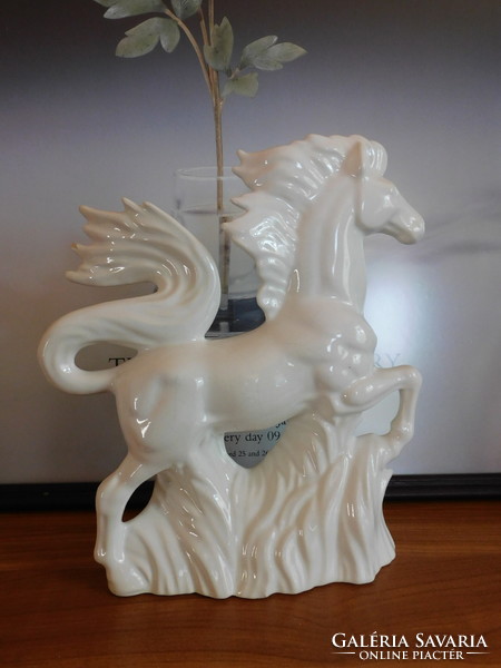 Large white porcelain horse 27 cm