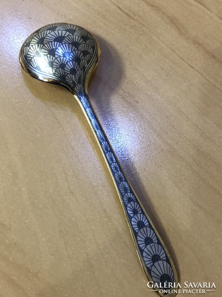 Gilded silver spoon decorated with niello