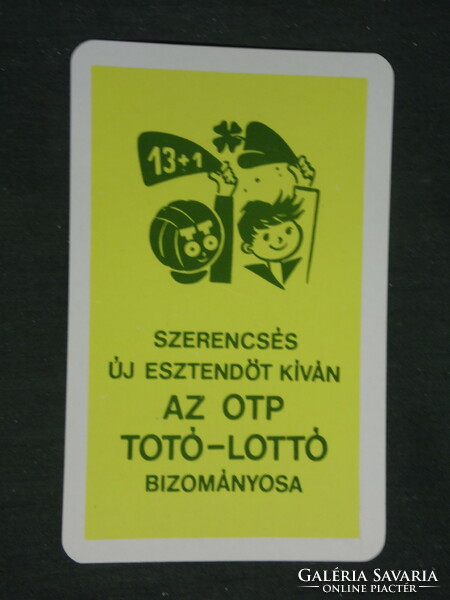 Card calendar, toto lottery game, graphic artist, advertising figure, 1978, (2)