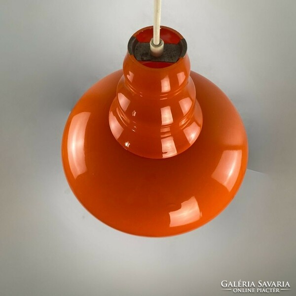 Space age orange glass funky ceiling lamp