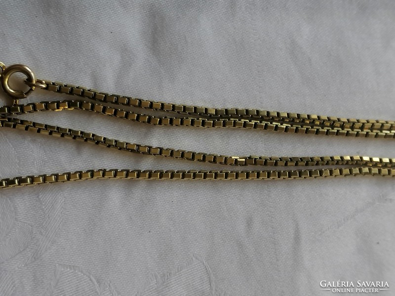 61 cm long necklace with Venetian cube pattern, weight 17.2 g, marked 8k