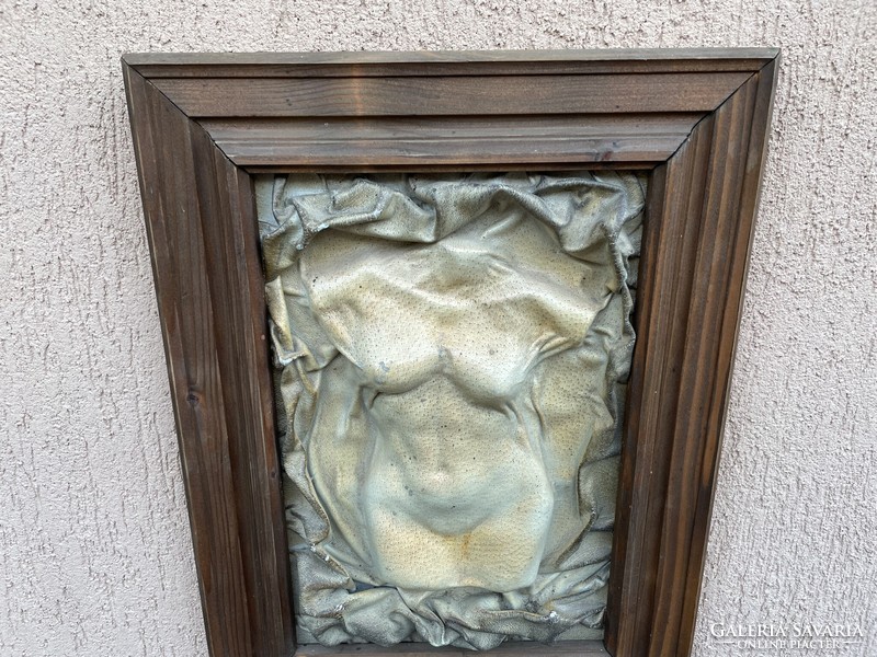 Female nude skin picture in a wooden frame 33x44 cm