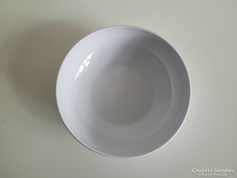 Retro Alföldi porcelán 25 cm nagy köretes kínáló tál kék piros menza mintás