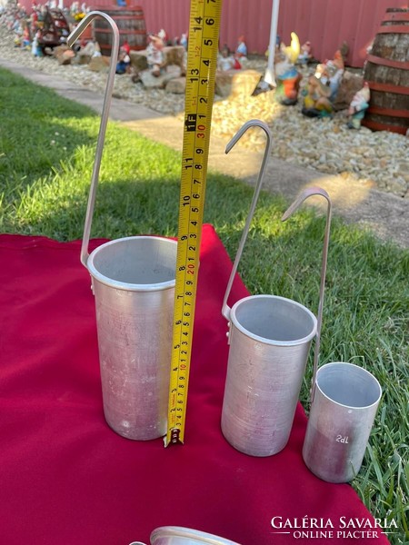 Aluminum measuring cups and funnel measuring cup pub nostalgia retro legacy