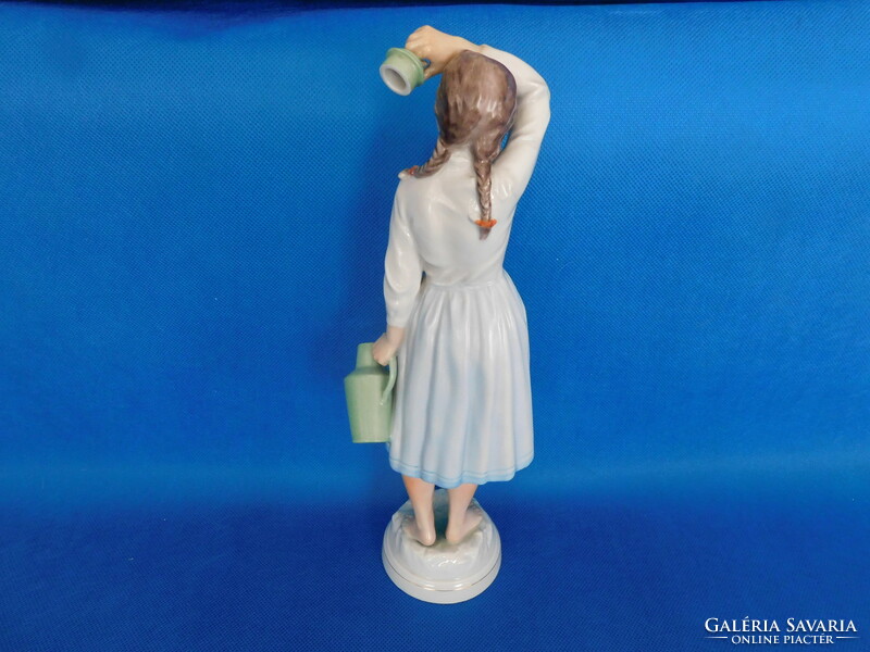 Herend antique 1955 girl with can