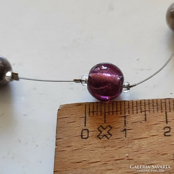 Carrie Elspeth/ Connie Fisher steel glass sphere bracelet 20cm