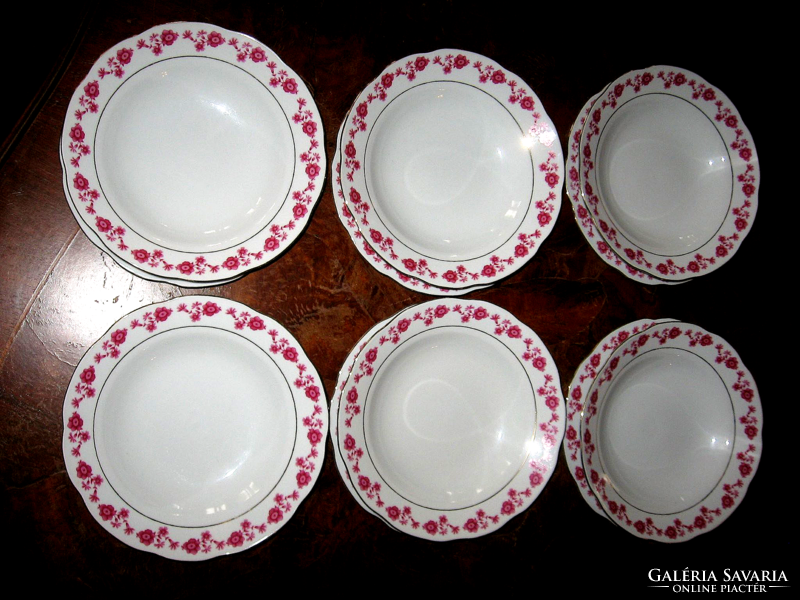 Old porcelain tableware 18 pieces