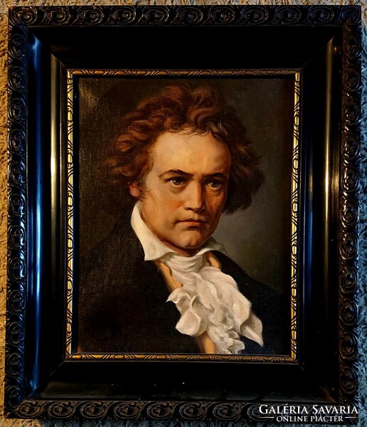 Research a. Marked: portrait of the composer Ludwig van Beethoven