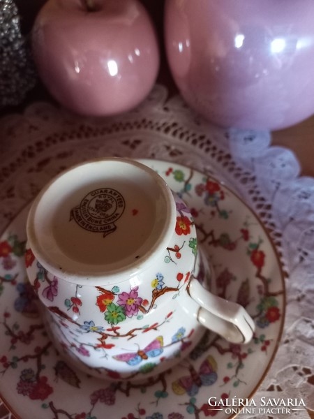 Angol Royal Stafford pillangós kávés csésze szett