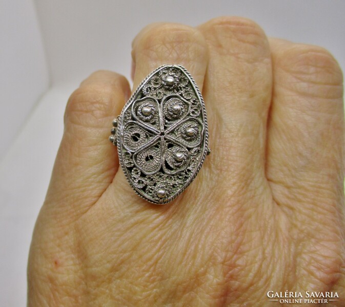 Szépséges nagyon antik kézműves ezüst  gyűrű
