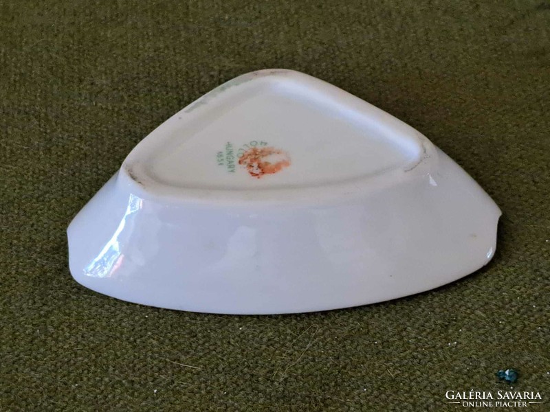 Hollóháza luster-glazed porcelain ashtray and ashtray set of 4 pieces