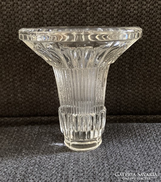 Art deco style glass candle holder, polished candle holder