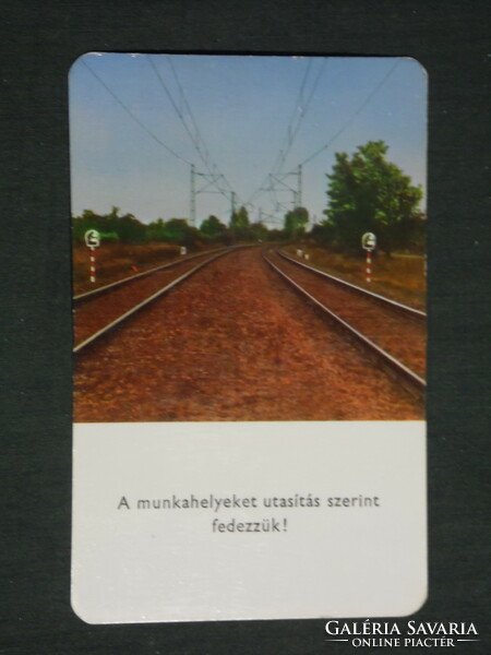 Kártyanaptár, MÁV vasút ,balesetmegelőzés,sínpálya,1979 ,   (2)