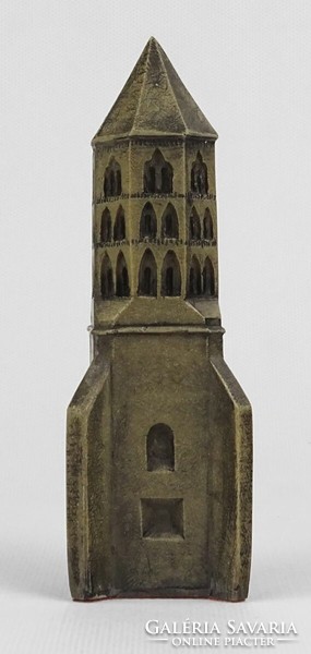 1P650 Szeged Dömömtör-torony műgyanta kisplasztika 14 cm