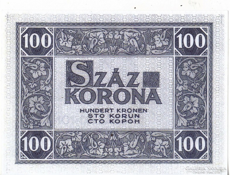 Magyarország 100 korona TERVEZET 1919 UNC