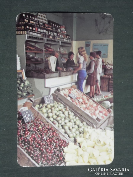 Card calendar, fruit and vegetable shops for green, 1979, (2)