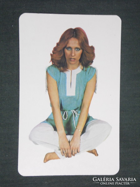 Kártyanaptár, Békéscsaba kötöttárugyár,ruházat divat, erotikus női modell,1979 ,   (2)