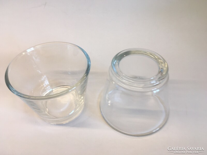 Pair of glass tealight holders, ikea