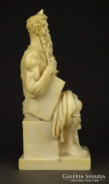 1P648 Michelangelo Buonarroti : Mózes műgyanta szobor 20 cm