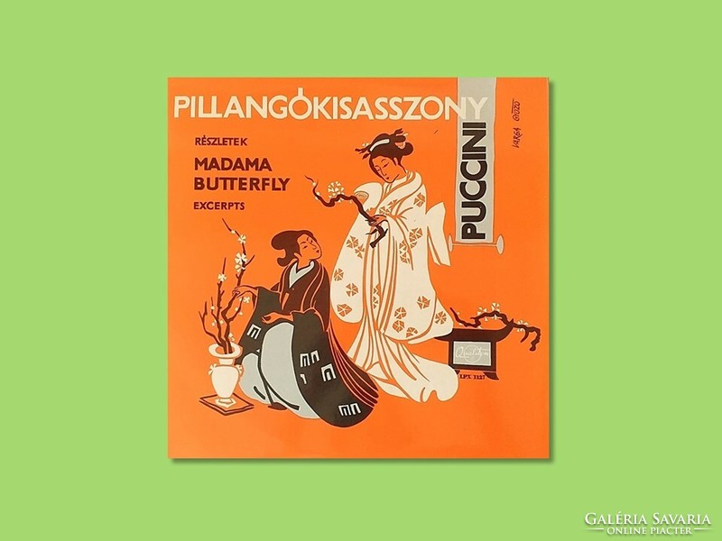 Puccini Pillangókisasszony bakelit lemez, komoly zene, opera, részletek