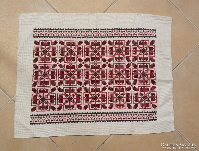 Old cross stitch material 57 cm x 45 cm