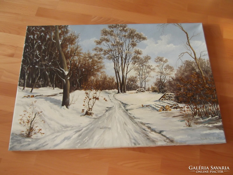 Téli erdő - Festmény