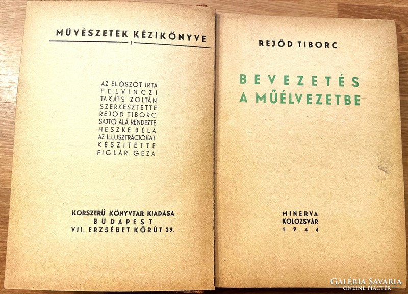 Tiborc Rejőd: an introduction to art enjoyment - antique book