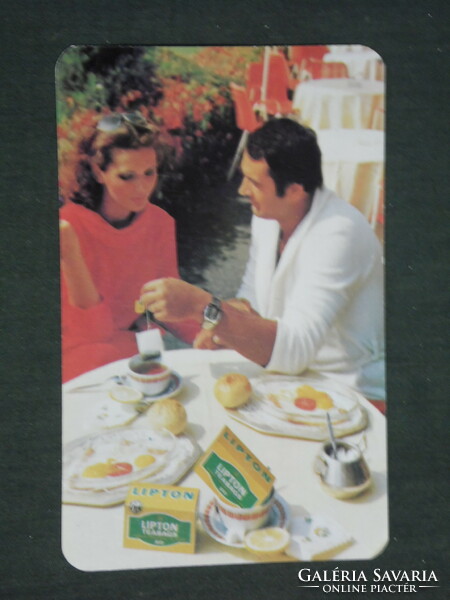 Card calendar, Somogy county spiced food company, Kaposvár, Lipton tea, 1979, (2)