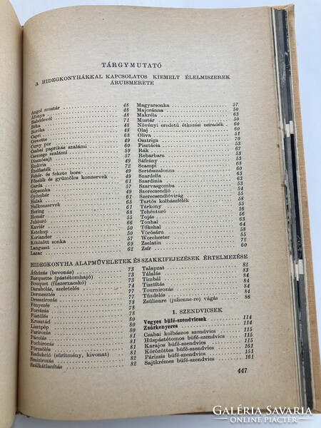 Hidegkonyha receptkönyv és technológia, 1963, első kiadás