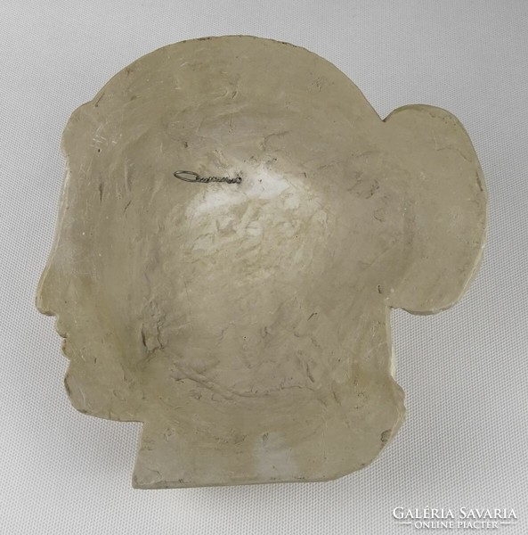 1P713 Régi Aphrodite profil gipsz fej kisplasztika 19 cm