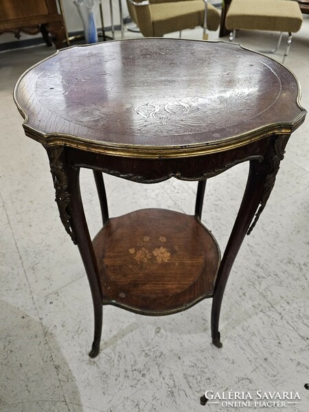 Neo-baroque inlaid parlor table, folding table, made around 1880 - 51628