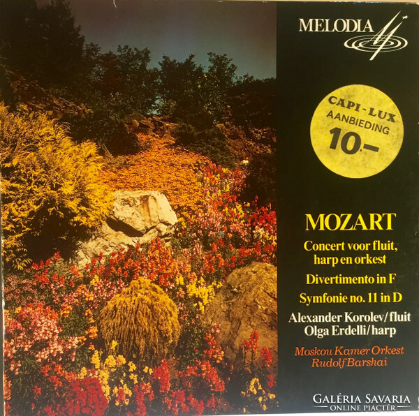 Mozart - concert for flute, harp and orchestra / divertimento in f / symphonie no. 11 In d (lp, comp)