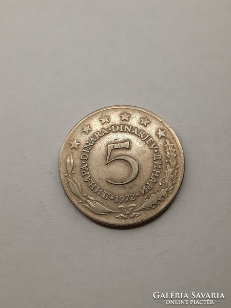 Jugoszlávia 5 dinár 1972