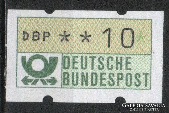 Autómata bélyegek 0006 (Német) Mi autómata 1 10 Pfg   postatiszta   1,50 Euró