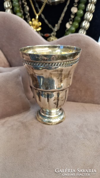 Antique silver brandy glass set