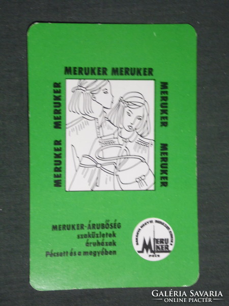 Card calendar, Meruker, Mecsek store, specialty stores, Pécs, graphic designer, 1981, (2)