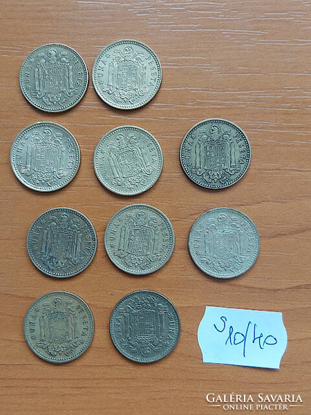Spanish 1 peseta 1963 -1966 10 pieces s10/40