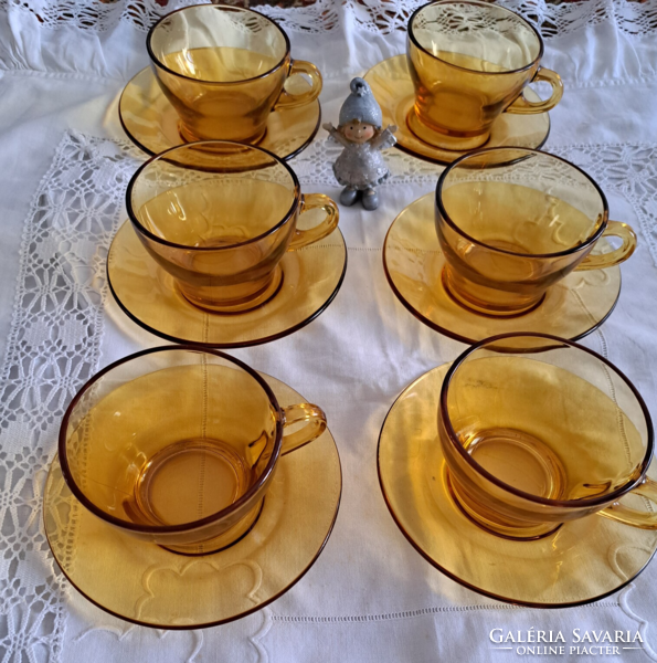 French art deco amber tea set