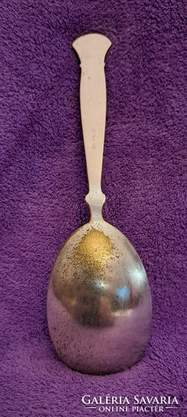 Old silver-plated serving spoon (m4259)