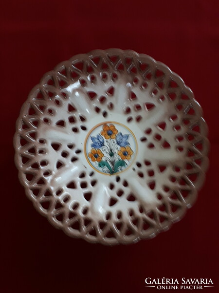 Openwork floral haban patterned ceramic bowl, wall decoration