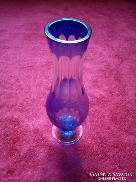 Blue crystal flower vase for Christmas New Year's Eve celebration
