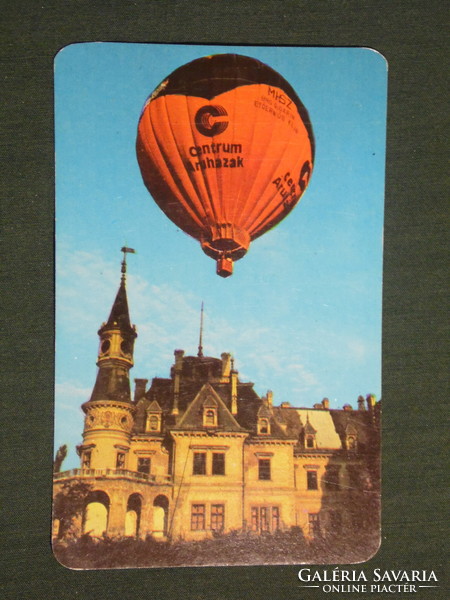 Kártyanaptár, Centrum Áruház, hőlégballon, 1982 ,   (2)
