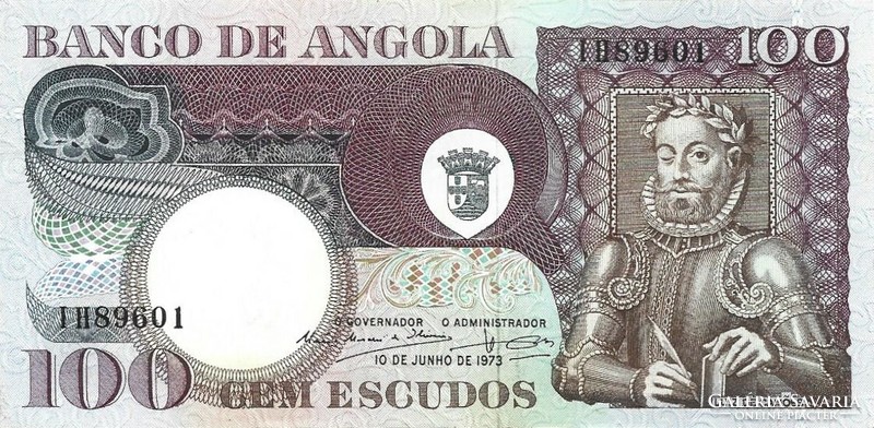 100 Escudo escudos 1973 Angola beautiful