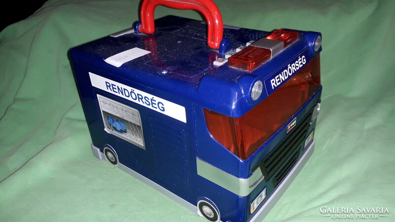 Original bburago - police - toy garage / car storage light up, siren as shown in the pictures