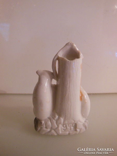 Toothpick holder - numbered - old - porcelain - 9 x 6 cm - perfect