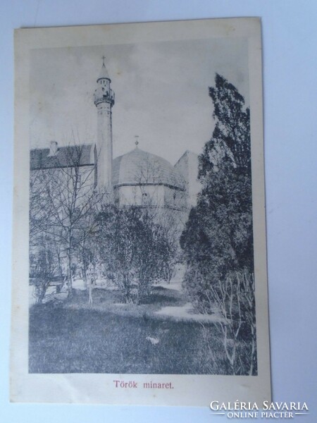 D199345    PÉCS  Török minaret   1910k   képeslap méretű nyomat